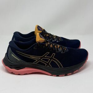 Asics GT-2000 11 TR Shoes Womens 9 Blue Papaya Mesh Running Walking Sneakers